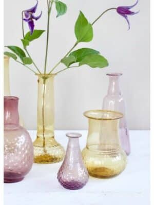 mini lilac glass vase