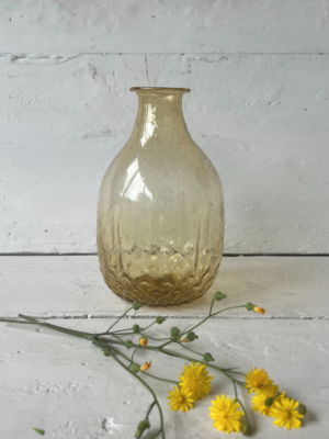 vaso in vetro soffiato color ocra