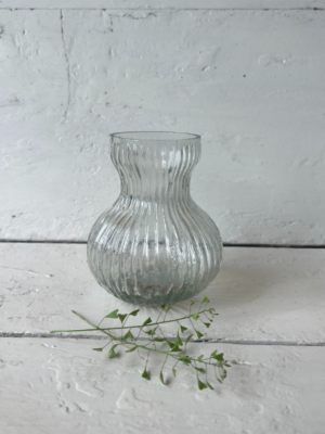 vaso il giardino di famiglia trasparente a righe vetro piccolo