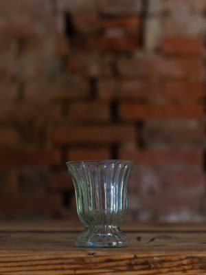 piccolo vaso trasparente zigrinato